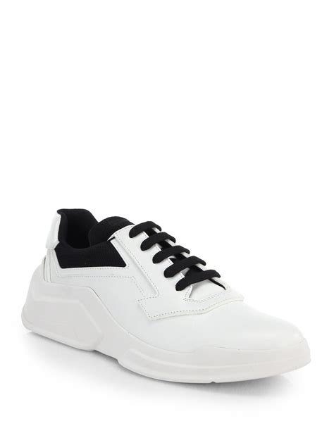 prada shoes men white|white prada sneakers for men.